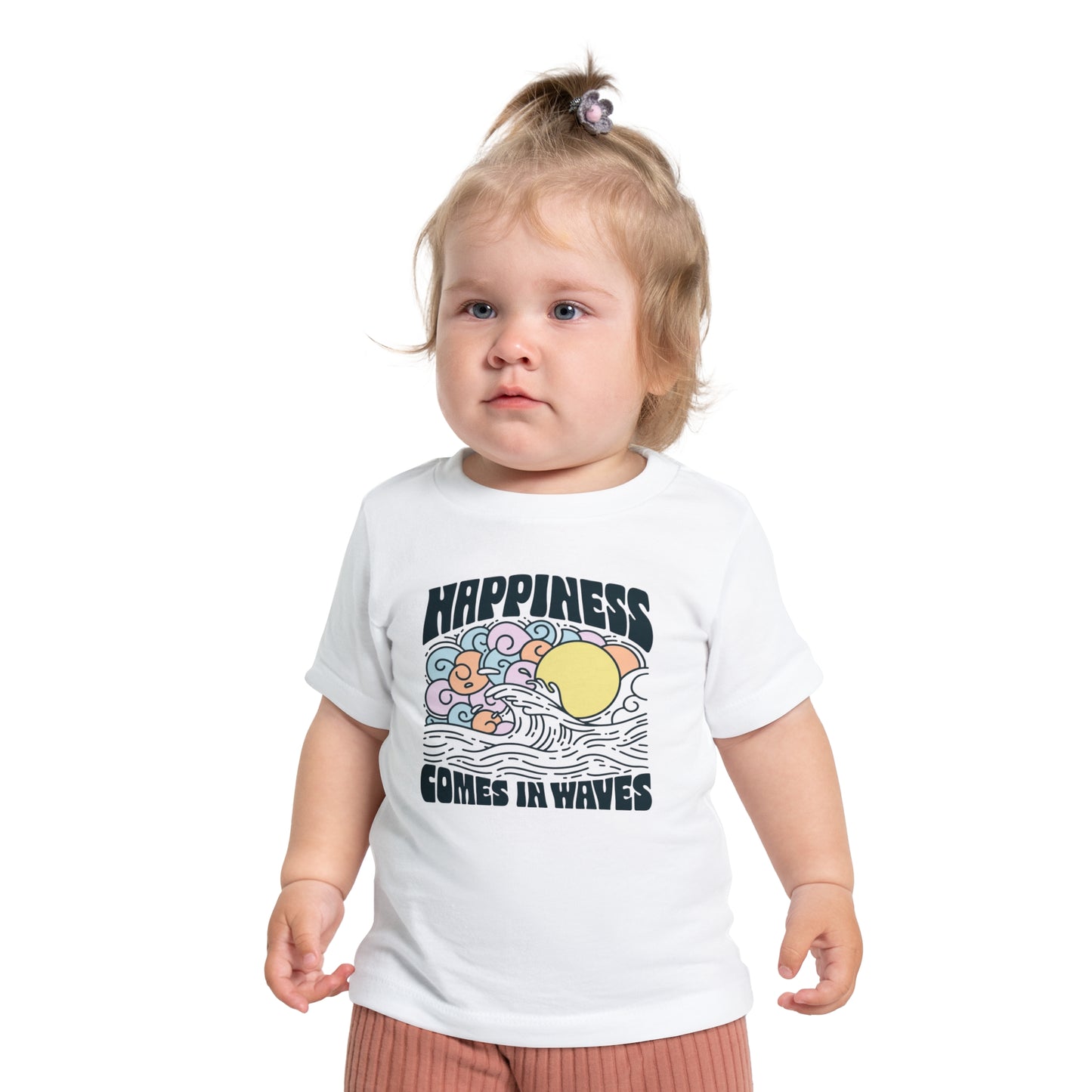 Sunny Vibes Baby T-Shirt, Cute Summer Tee, Toddler Gift, Beachwear, Fun Graphic Shirt, Happiness Comes in Waves