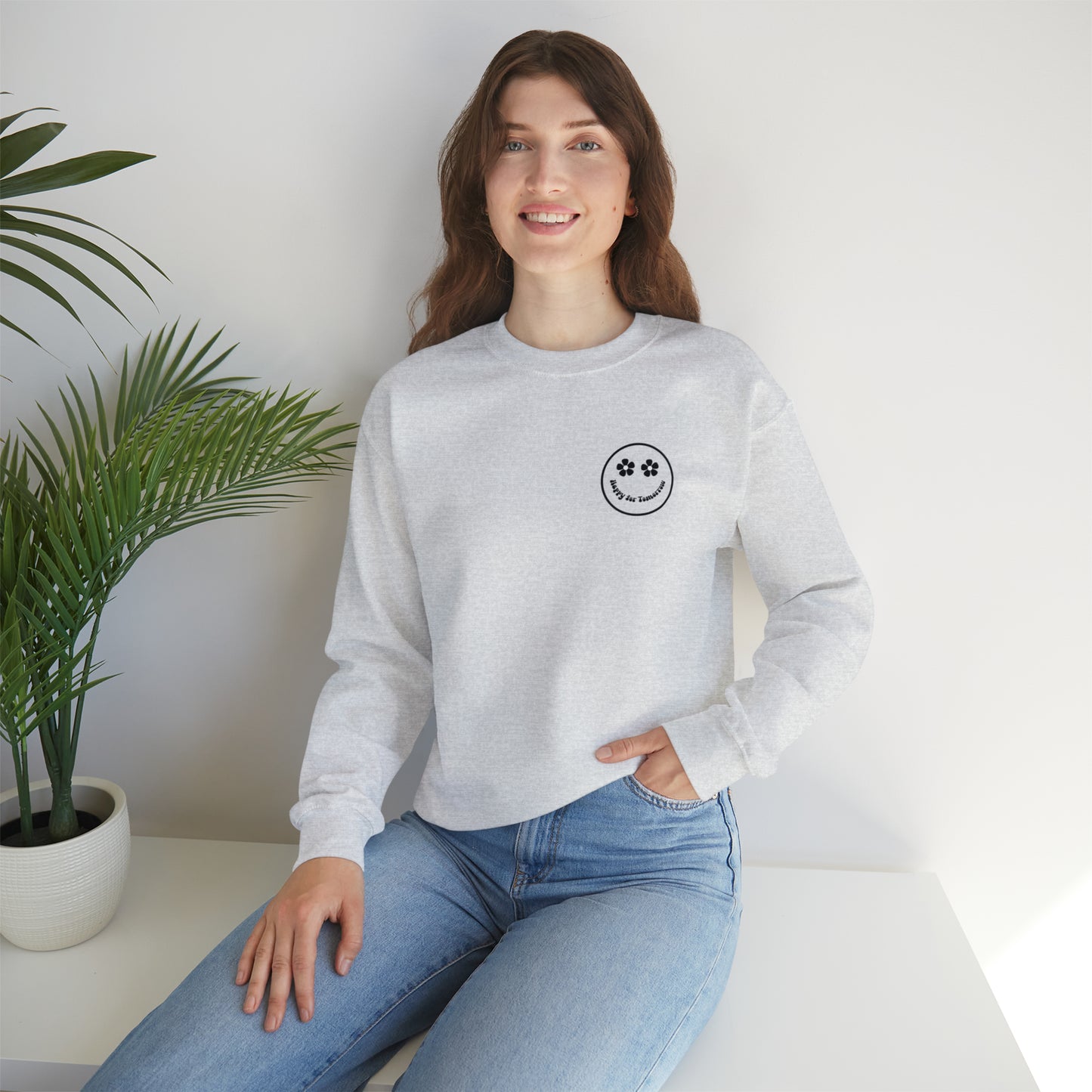 You Are Doing Great Ash Colored Crew Neck Sweatshirt