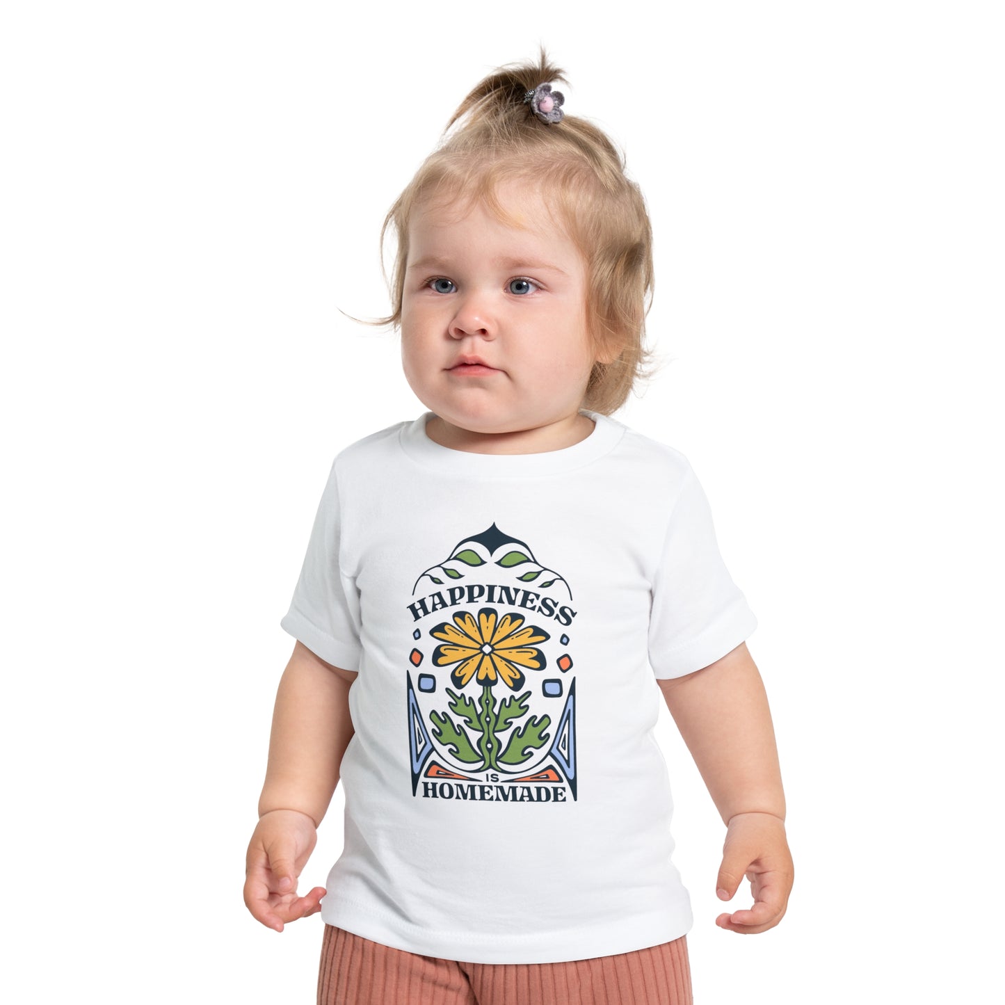 Happiness Is Homemade Baby Tee, Toddler T-Shirt, Cute Baby Clothes, Gift for New Parents, Floral Infant Apparel