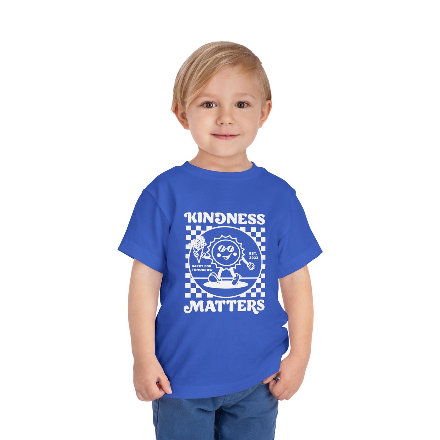 Kindness Matters Toddler Tee - Cheerful Kids T-Shirt, Gift for Birthdays, Playdates, Everyday Wear, Positive Message Apparel