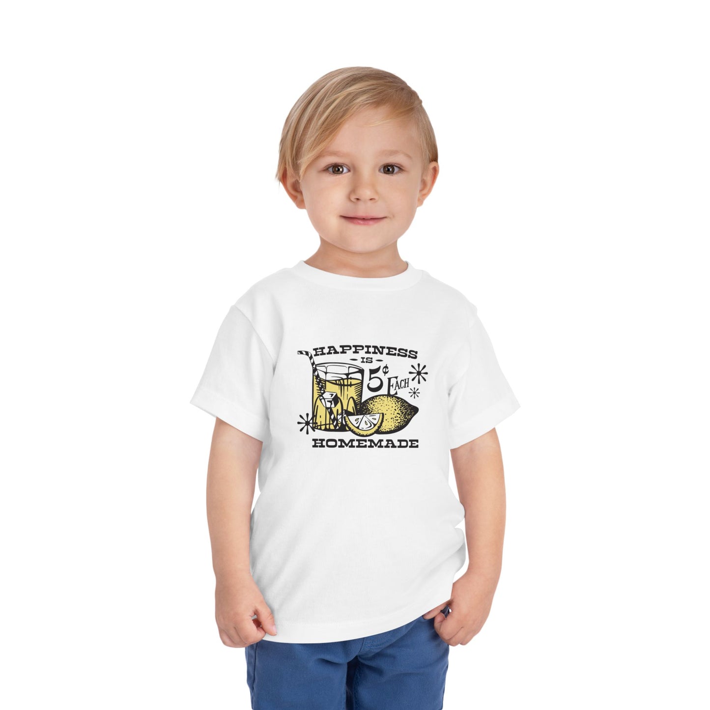 Happiness Is Homemade Toddler Tee, Cute Kids T-Shirt, Summer Fun Shirt, Family Gift, Lemonade Theme Apparel