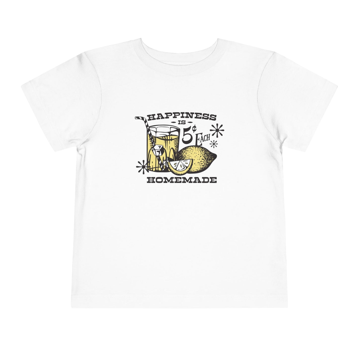 Happiness Is Homemade Toddler Tee, Cute Kids T-Shirt, Summer Fun Shirt, Family Gift, Lemonade Theme Apparel
