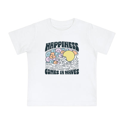 Sunny Vibes Baby T-Shirt, Cute Summer Tee, Toddler Gift, Beachwear, Fun Graphic Shirt, Happiness Comes in Waves