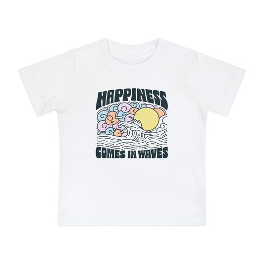 Sunny Vibes Baby T-Shirt, Cute Summer Tee, Toddler Gift, Beachwear, Fun Graphic Shirt, Happiness Comes in Waves