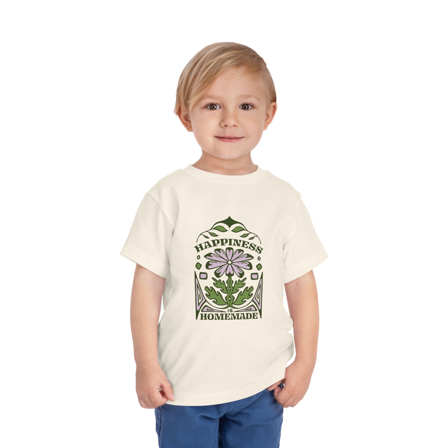 Toddler Happiness Tee - Cute Short Sleeve Shirt, Kids Gift, Birthday Outfit, Summer Wear, Organic Fabric