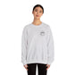 You Are Doing Great Light Gray Crewneck Sweatshirt with Smiley Face and "Happy for Tomorrow," Retro Hippie Design