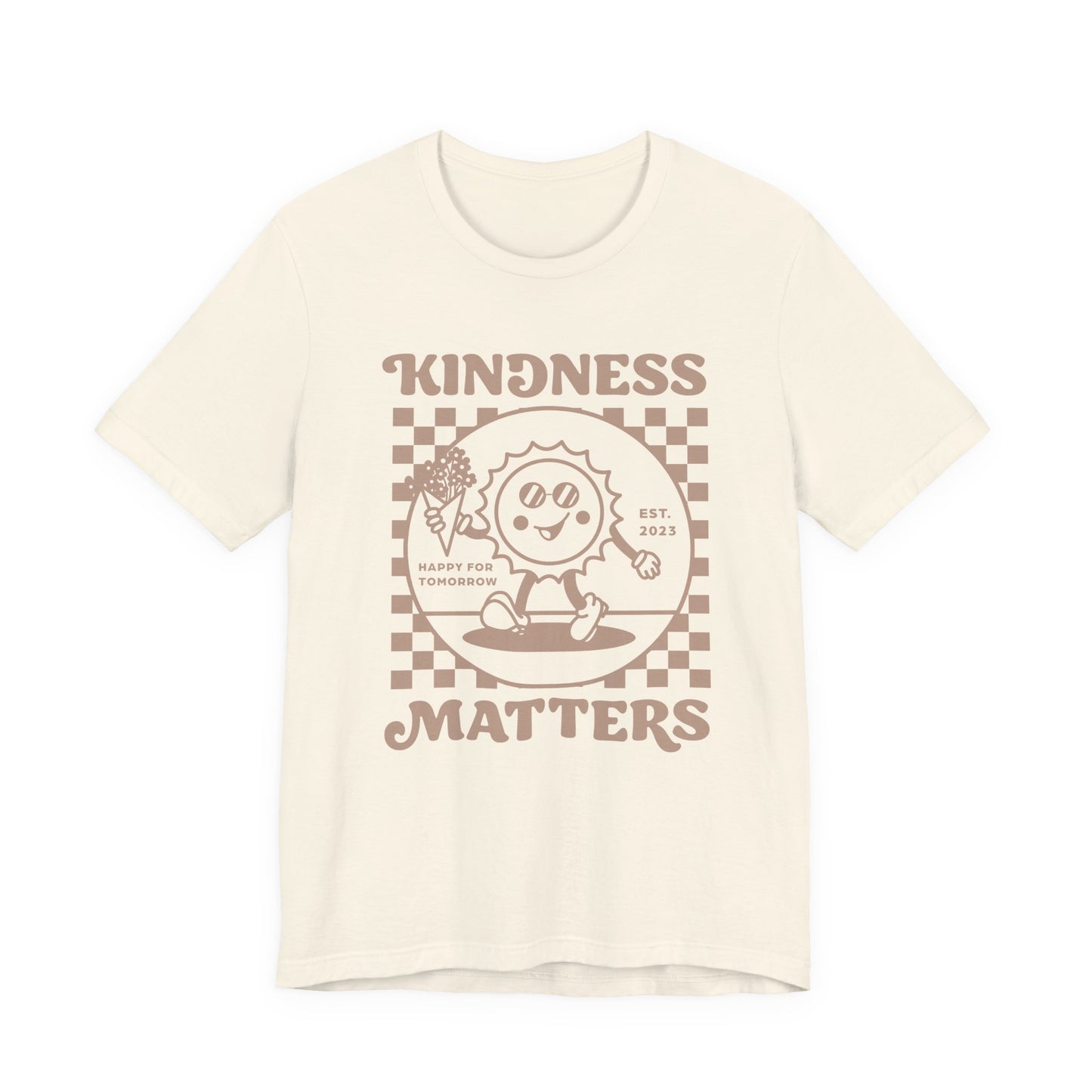 Kindness Matters Natural Graphic Tee | Unisex Short Sleeve Shirt, Casual Wear, Gift for Friends, Summer Fashion, Positive Message T-Shirt