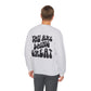 You Are Doing Great Light Gray Crewneck Sweatshirt with Smiley Face and "Happy for Tomorrow," Retro Hippie Design