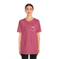 Happy for Tomorrow Smiley Face Raspberry T-Shirt - Stylish design with a smiley face logo to spread positivity and joy wherever you go