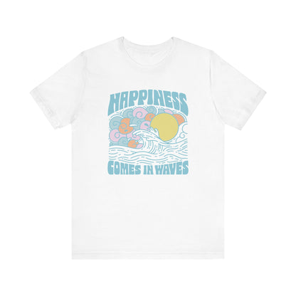 Sunshine Waves Graphic Tee | Happy Vibes T-Shirt, Summer Wear, Beach Shirt, Gift for Beach Lovers, Casual Wear