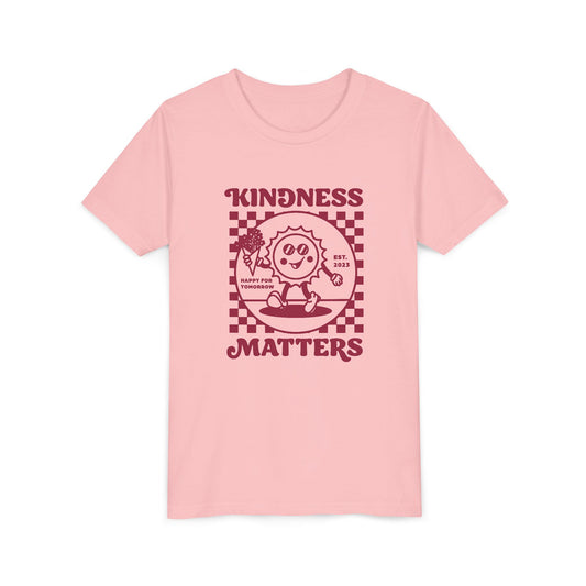 Kindness Matters Kids Tee, Youth Short Sleeve Shirt, Gift for Kids, Positive Message Tee, Birthday Gift, Summer Style