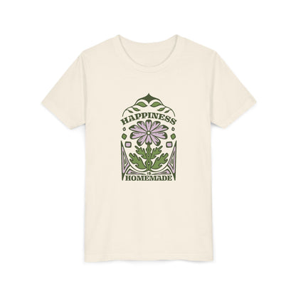 Happiness is Homemade Youth Tee, Cute Kids Shirt, Positive Vibes T-Shirt, Gift for Youth, Birthday or Family Occasion