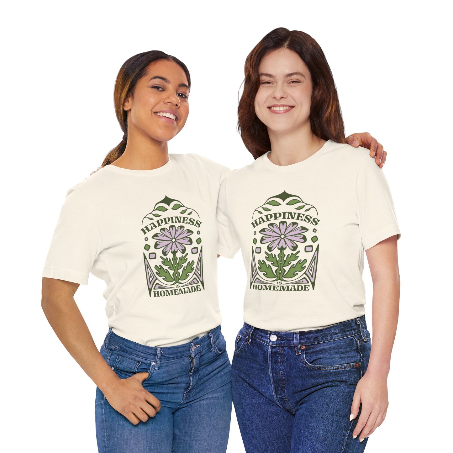 Bohemian-Inspired Happiness Tee, Positive Vibes Shirt, Gift for Food Lovers, Handmade Joy Top, Casual Everyday Wear