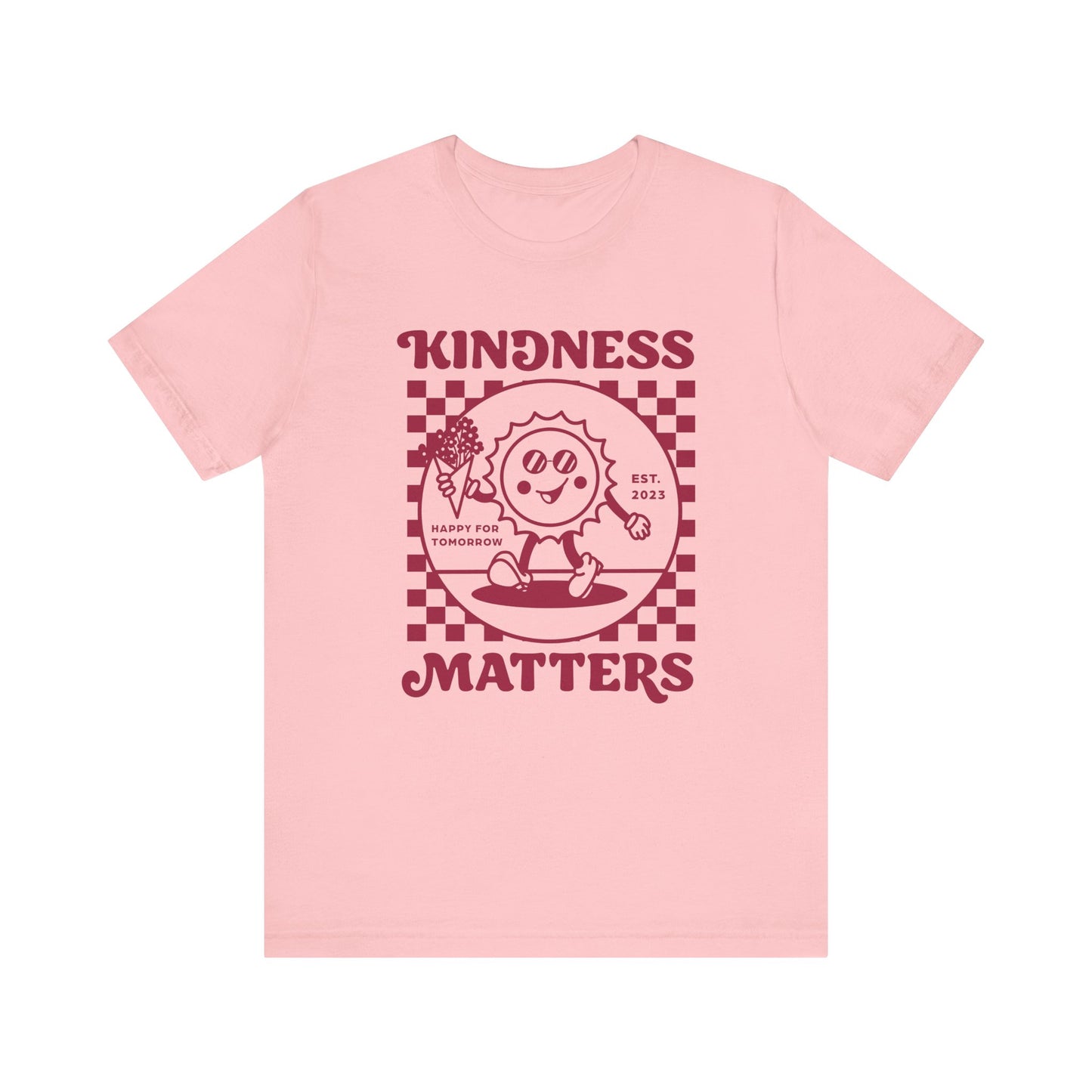 Kindness Matters Unisex Tee - Soft Pink Graphic T-Shirt for Positivity Lovers, Casual Wear, Gift, Everyday Comfort, Eco-Friendly