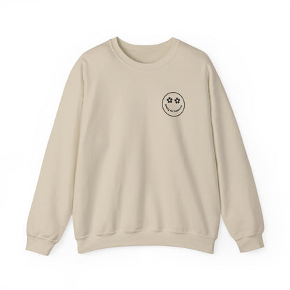 You Are Doing Great Sand Crewneck Sweatshirt with Smiley Face and "Happy for Tomorrow," Retro Hippie Design