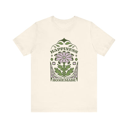 Bohemian-Inspired Happiness Tee, Positive Vibes Shirt, Gift for Food Lovers, Handmade Joy Top, Casual Everyday Wear