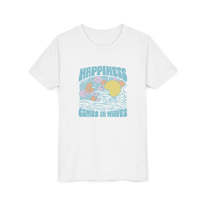 Youth Short Sleeve Tee - Happiness Comes in Waves Design, Perfect Summer Gift, Beach Day Outfit, Kids' Summer Wardrobe, Fun Gift for [...]
