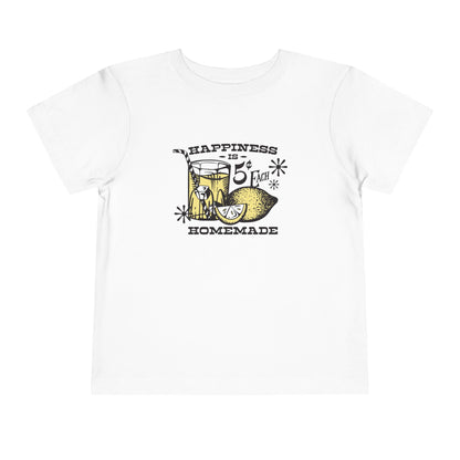 Happiness Is Homemade Toddler Tee, Cute Kids T-Shirt, Summer Fun Shirt, Family Gift, Lemonade Theme Apparel