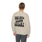 You Are Doing Great Sand Crewneck Sweatshirt with Smiley Face and "Happy for Tomorrow," Retro Hippie Design
