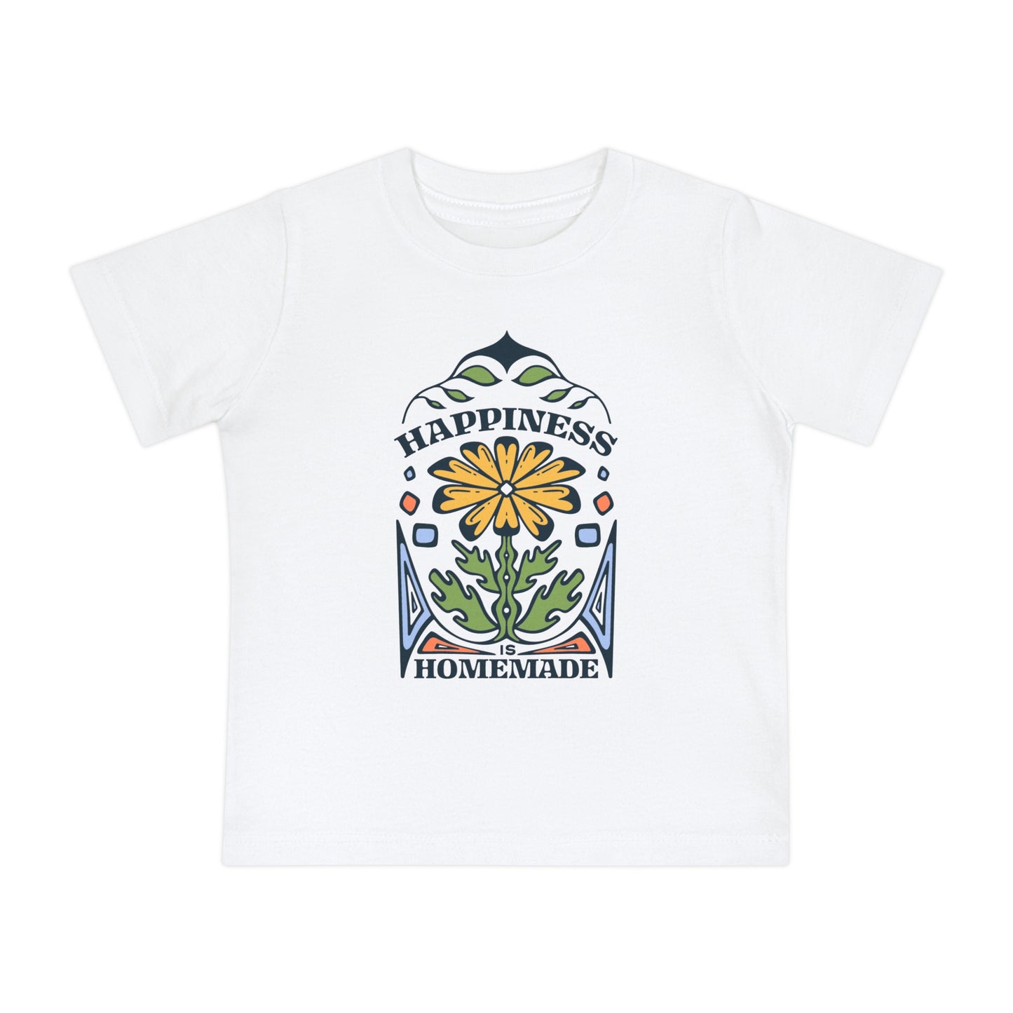Happiness Is Homemade Baby Tee, Toddler T-Shirt, Cute Baby Clothes, Gift for New Parents, Floral Infant Apparel