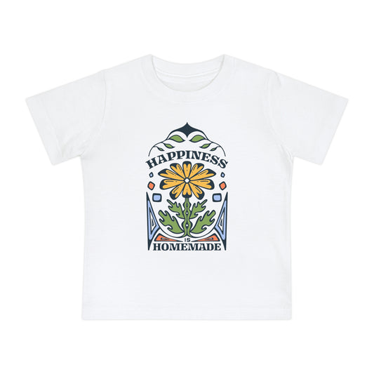 Happiness Is Homemade Baby Tee, Toddler T-Shirt, Cute Baby Clothes, Gift for New Parents, Floral Infant Apparel