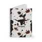 Cowprint Spiral Notebook - Rural Western Cattle Theme, Ruled Line Journal for Country Living, Black and White Spotted Notepad, Farmhouse