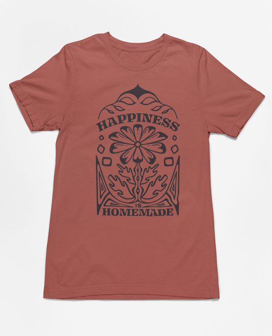 Happiness is Homemade Clay Floral Short Sleeve T-shirt
