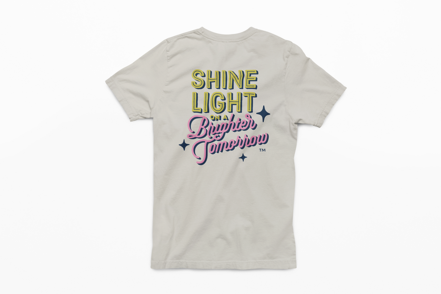 Shine Light on a Brighter Tomorrow Beige Short Sleeve T-Shirt